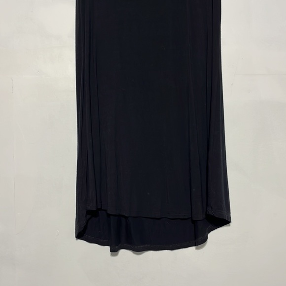 Lulus Black Stretchy V-neck Tee Shirt Dress Size M - Picture 3 of 8